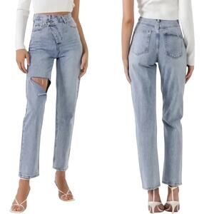 GREY LAB Asymmetric Wrap Jeans, Size 29, New with Tag
